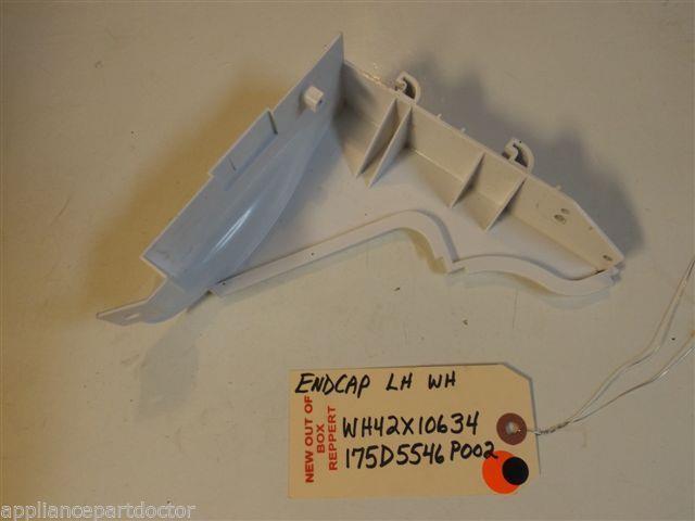 GE Washer WH42X10634 175D5546 POO2 Endcap Lh Wh new w/o box GE Washer WH42X10634 175D5546 POO2 Endcap Lh Wh new w/o box